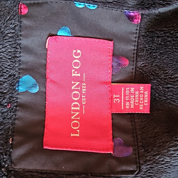 Navy London Fog girl raincoat - Picture 7 of 8